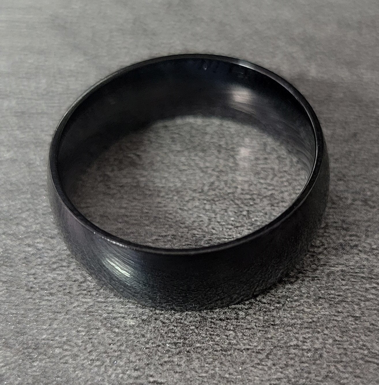 ThinkEngraved Engraved Ring Personalized Men's Black Promise Ring - Engraved Men's Ring Handwriting Ring