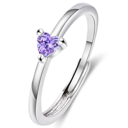 ThinkEngraved Peronalized Ring 1 Birthstone Adjustable Mother's Ring or Promise Ring