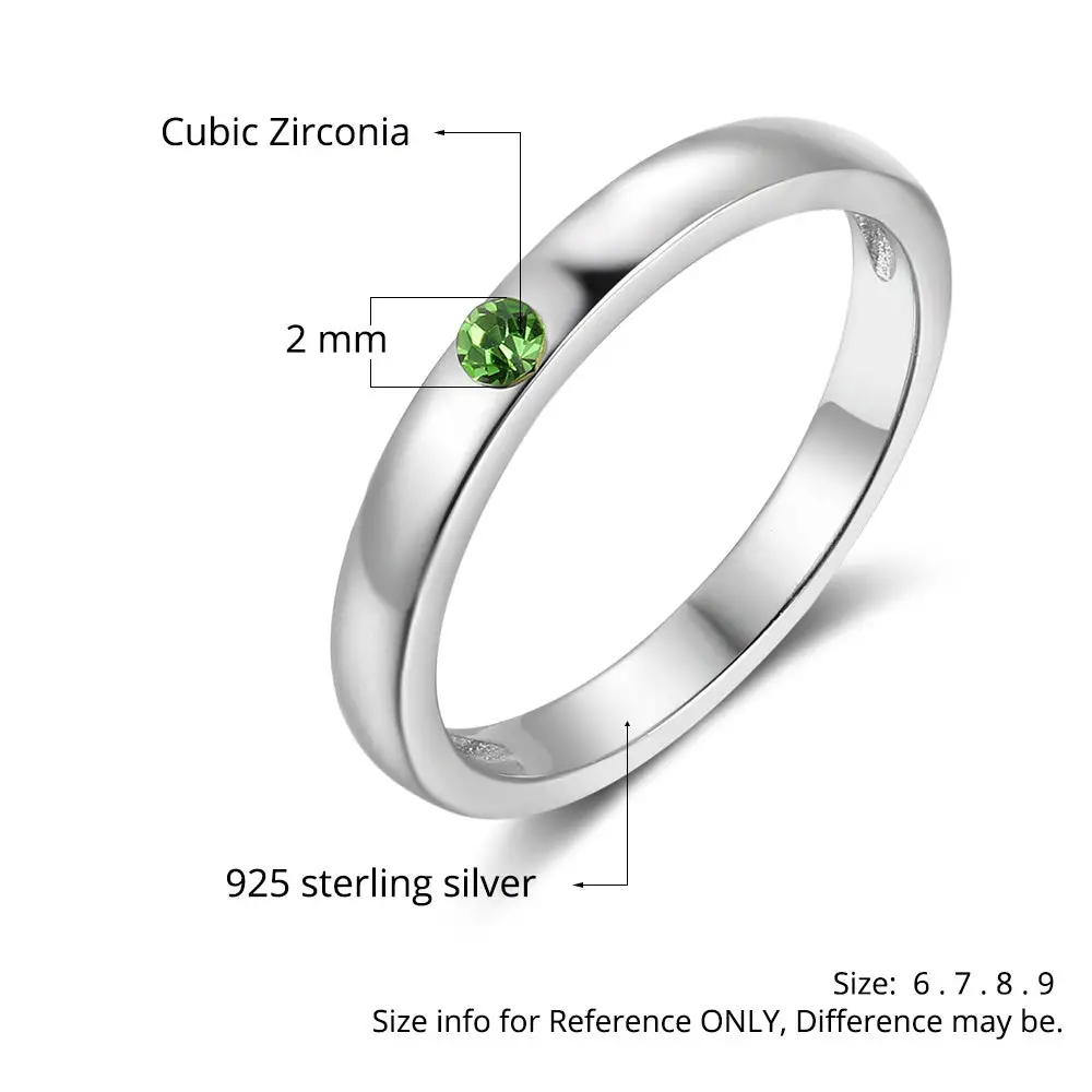 ThinkEngraved Peronalized Ring Personalized 1 Birthstone 2 Name Mother's Ring Love United Mothers