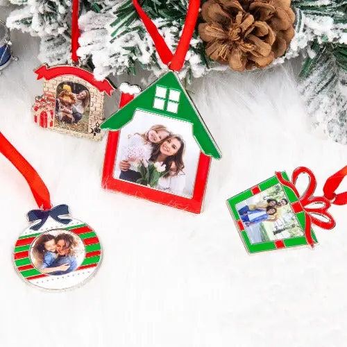 ThinkEngraved Personalized Ornament Personalized Photo Christmas Photo Ornament House Gift Fireplace