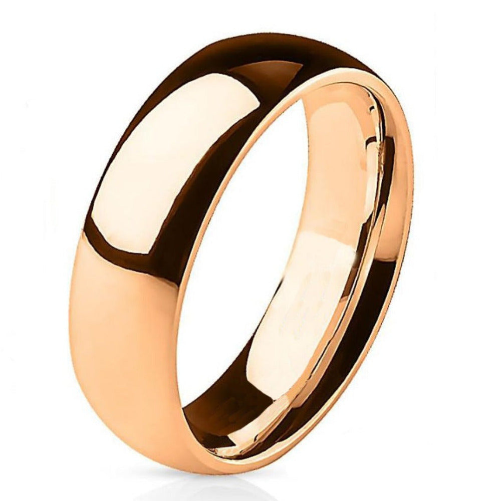 ThinkEngraved Promise Ring 5 Personalized Women's Promise Ring Wedding Band - Rose Gold Stainless
