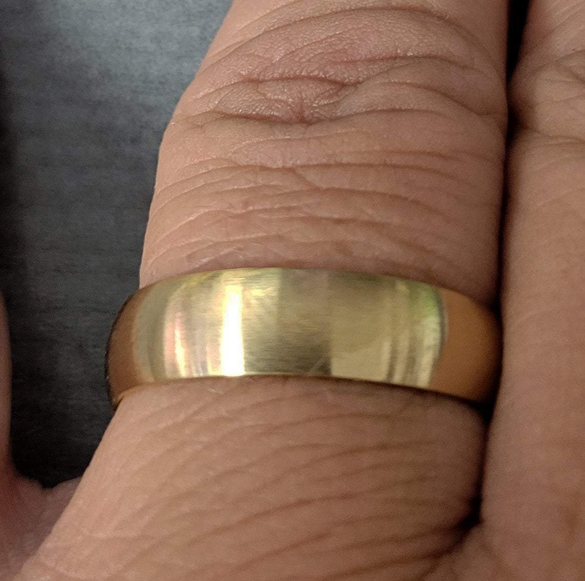 ThinkEngraved Promise Ring Custom Engraved Men's Matte Gold Promise Ring - Personalized Promise Ring For Him