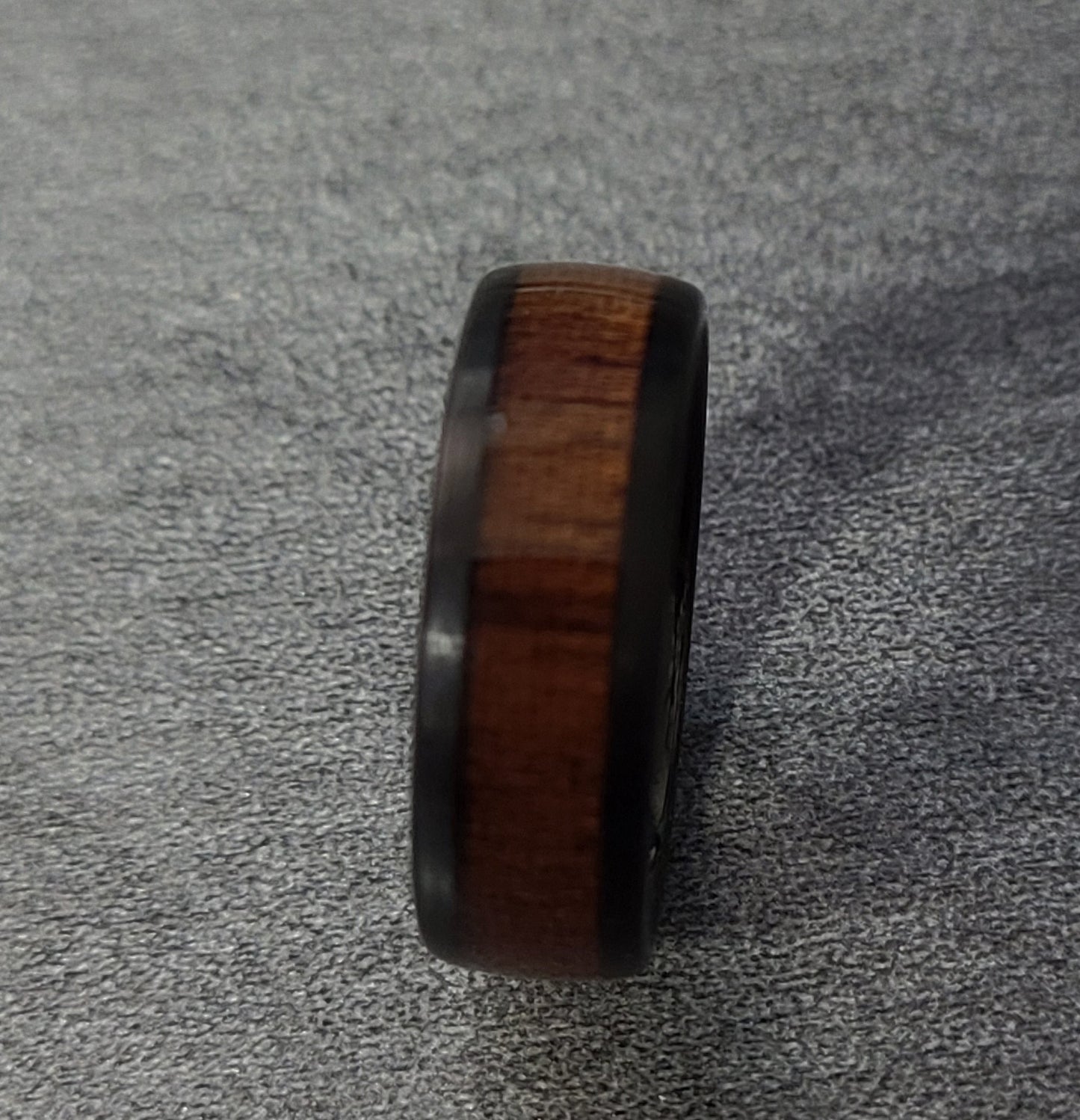ThinkEngraved Promise Ring Personalized Engraved Men's Wood Inlay Tungsten Promise Ring