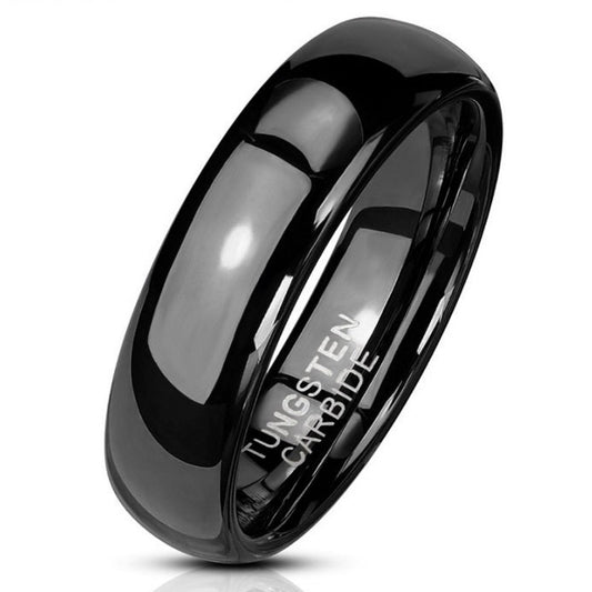 ThinkEngraved wedding Band 9 Custom Engraved Men's Black Tungsten Wedding Ring - Wedding Ring For Guy's