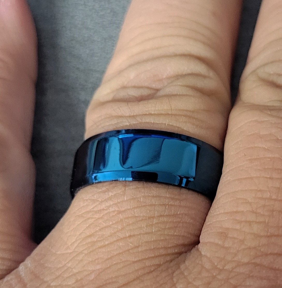 ThinkEngraved wedding Band Men's Custom Engraved Wedding Ring - Personalized Handwriting Ring For Guy's