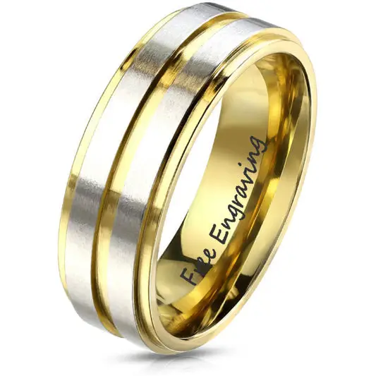 ilver and Gold Wedding Ring - Gold Wedding Ring For Guy's