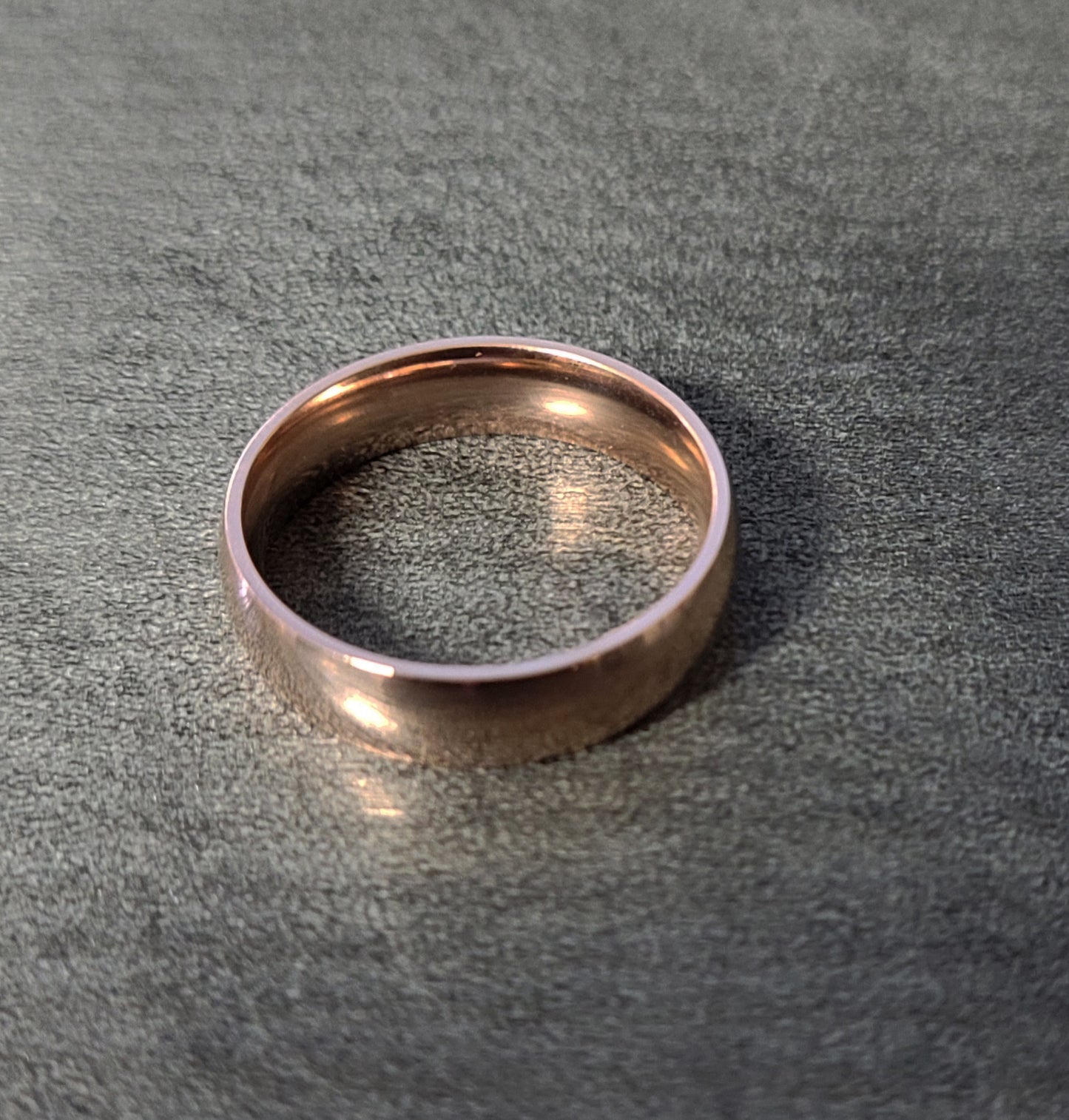 ThinkEngraved wedding Band Personalized Men's Rose Gold Promise Ring - Engraved Men's Ring