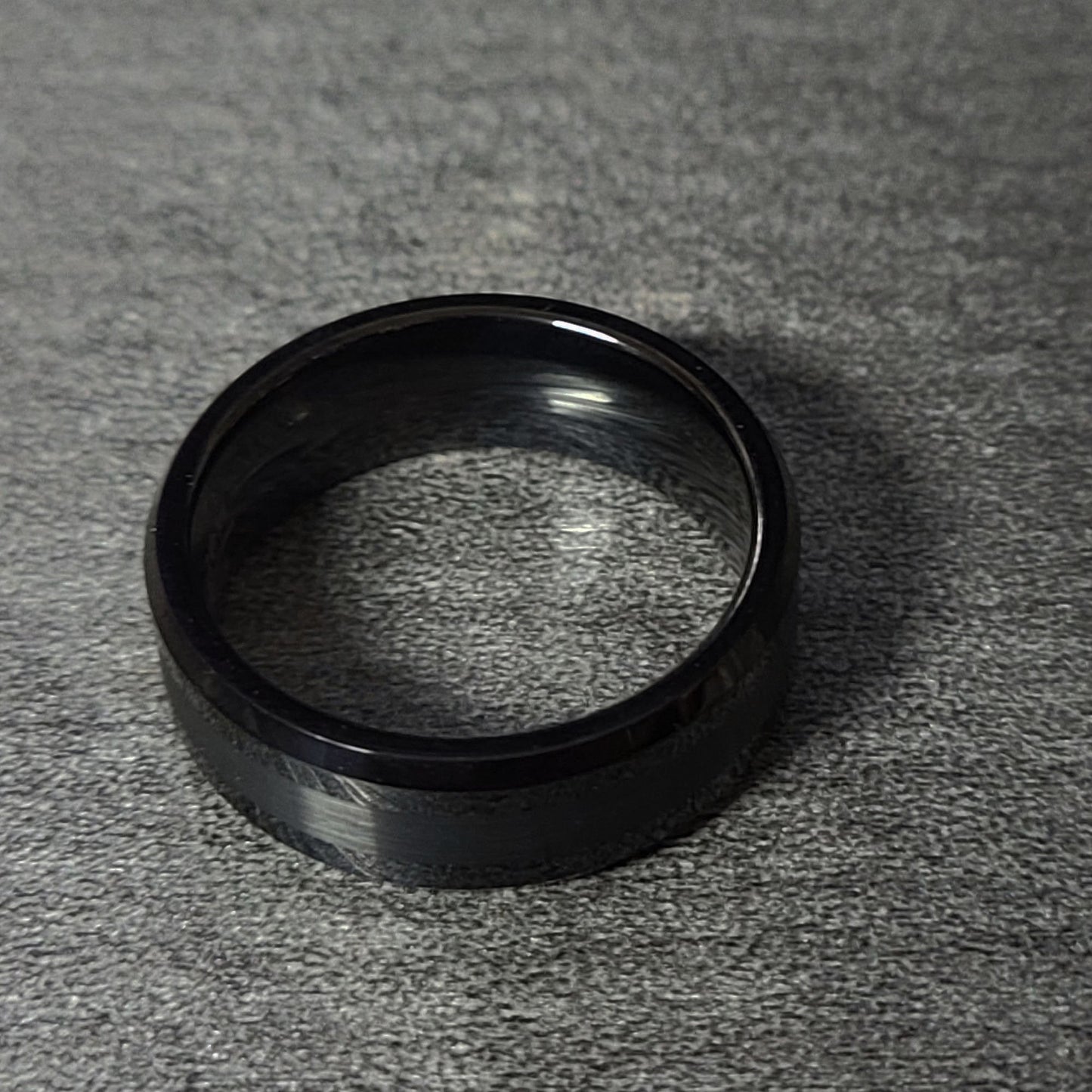 ThinkEngraved Wedding Band Personalized Men's Wedding Ring Band Two Tone Black Tungsten