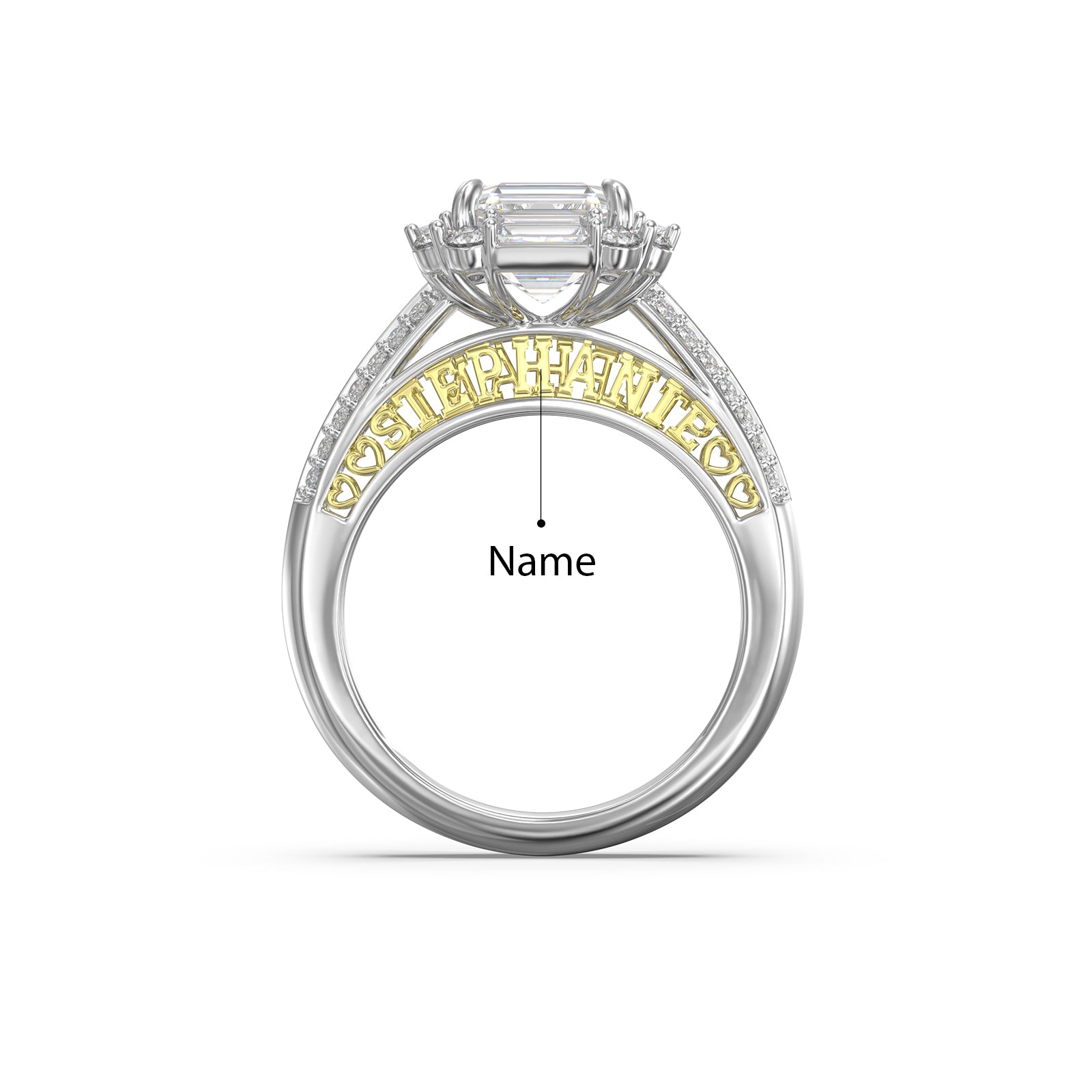 ThinkEngraved Womens Wedding Rings Personalized Women's Wedding Engagement Ring 2ct Pillow Cut Solitaire.