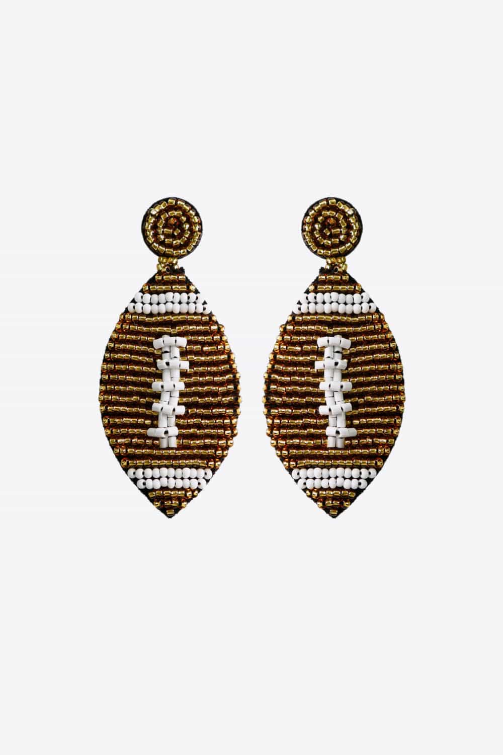Trendsi Gold / One Size Beaded Dangle Earrings